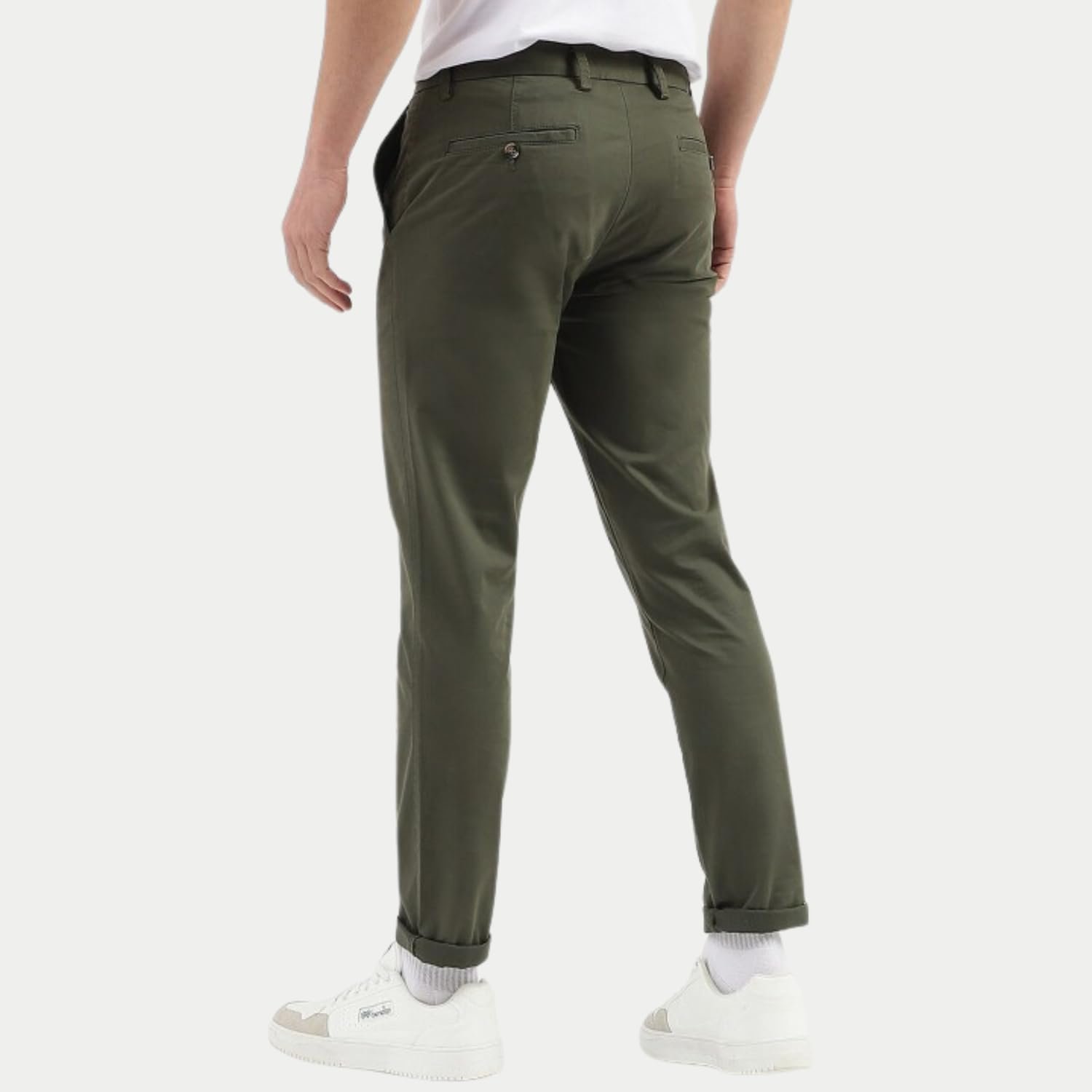 Jack and Jini Men Casual Stretchable Cotton Pants | Chinos | High Rise Trouserss (Regular Fit) (in, Numeric, 36, Regular, Green) - Image 5