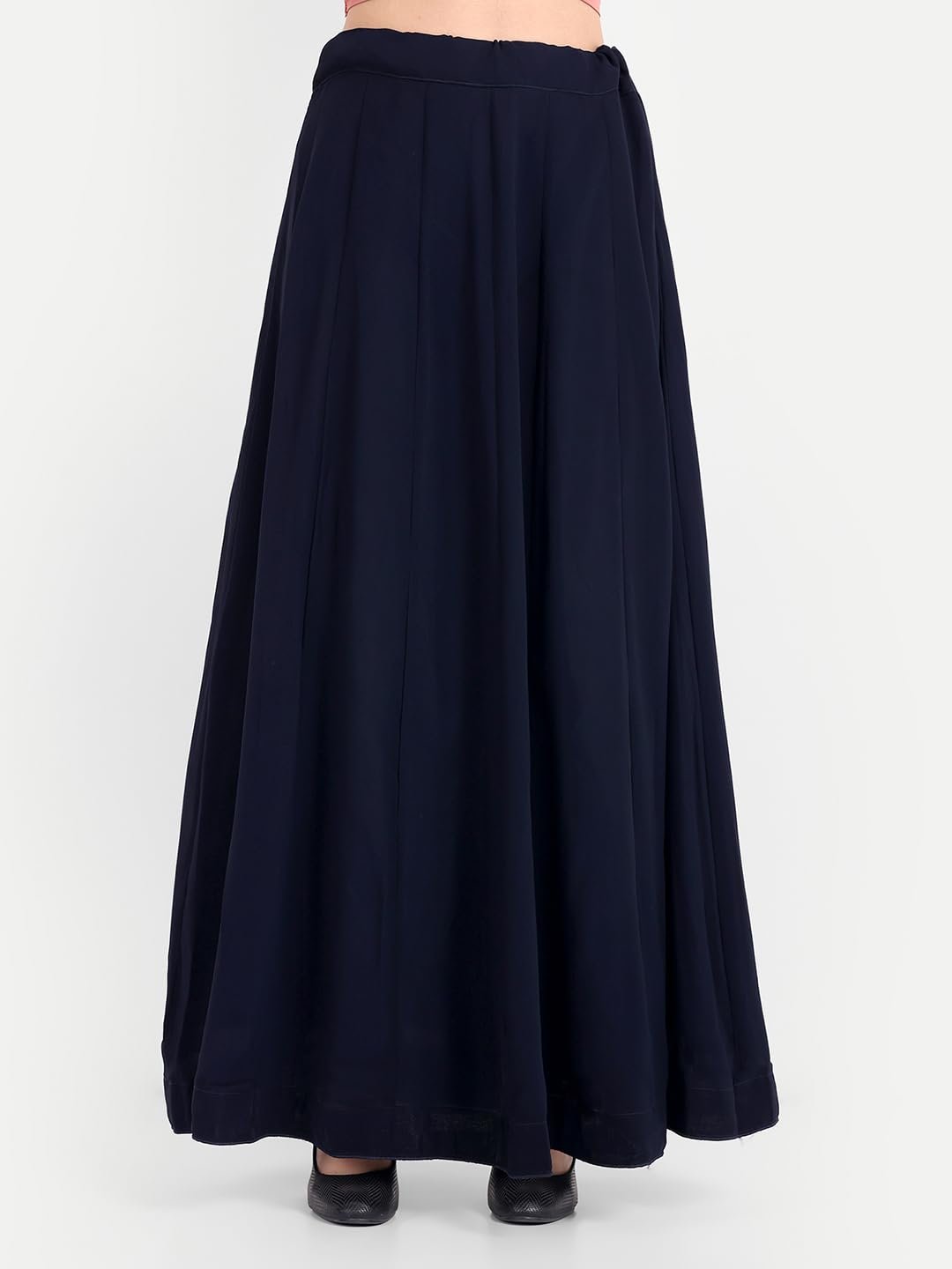 TRENDMALLS Women's Georgette Embroidery Unstitched Salwar Suit Set Kurta Lehenga Set With Dupatta (G129-Blue-S) - Image 3