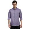 Louis Philippe Men's Cotton Slim Fit Shirt (LYSFCSLB732682_Purple, 40)