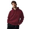 Nobero Men's Cotton Blend Neck Regular Fit Hooded Sweatshirt (1M-TWHO-C0530_Maroon (X_Large)