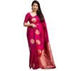 Yashika Women's Banarasi Kanjivaram Cotton Silk Woven Saree with Unstitched Blouse Material (AZ-YS-OG-SRIVALLI PINK)