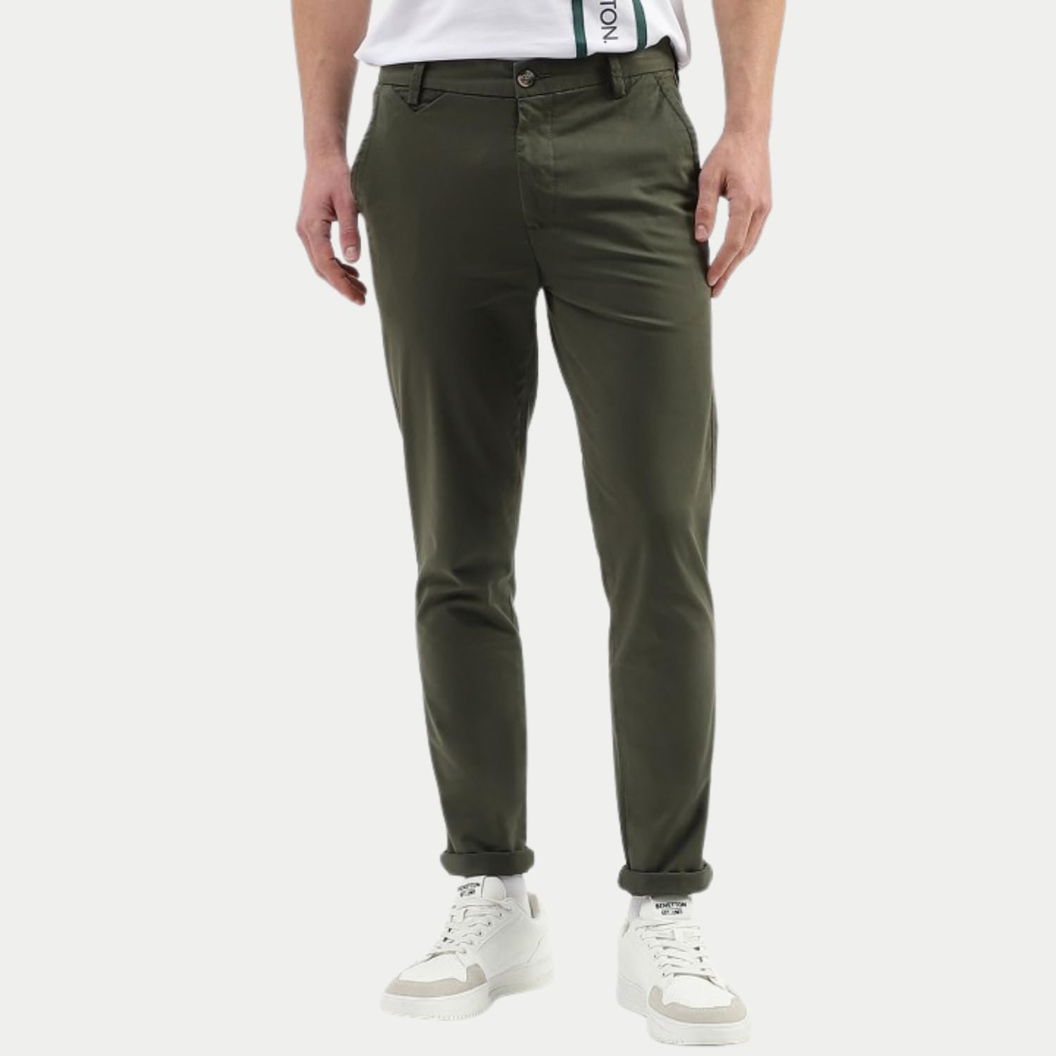 Jack and Jini Men Casual Stretchable Cotton Pants | Chinos | High Rise Trouserss (Regular Fit) (in, Numeric, 36, Regular, Green) - Image 7
