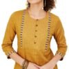 Max Women's Cotton Blend Straight Fit Kurta Shirt (WWKI31006MUSTARD_Mustard, 2XL