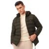 Boldfit Puffer Jacket For Men Winter Wear Hooded Jackets For Men Full Sleeve Winter Jacket Winter Wear for Men Insulated Winter Jackets For Men Winter Monsoon Winter Jacket For Men - Olive XL