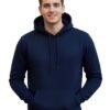 Neostreak Men's Fleece Neck Hooded Regular Fit Sweatshirt (neoswtsolhd-02-irnavy_Navy Blue_Medium)