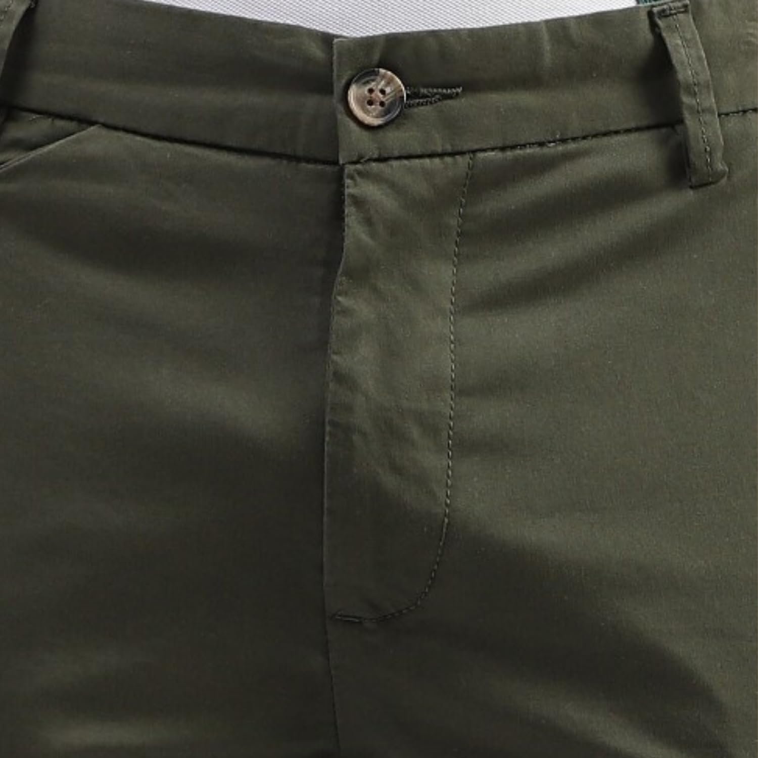 Jack and Jini Men Casual Stretchable Cotton Pants | Chinos | High Rise Trouserss (Regular Fit) (in, Numeric, 36, Regular, Green) - Image 4