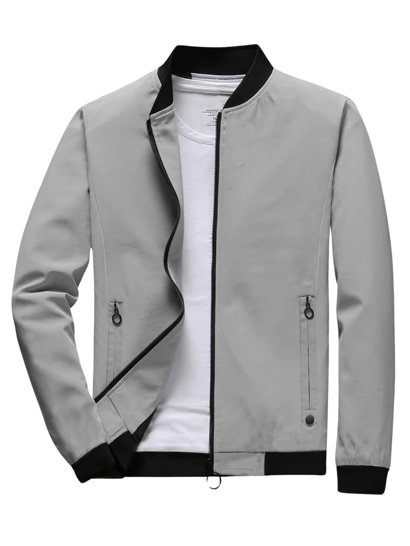 Lymio Jackets || Jacket for men || Lightweight Outwear Jacket (J-02-Grey-M)