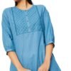 Max Women's Cotton Blend Straight Fit Shirt Kurta(FKKP41108INDIGO_Indigo, Large
