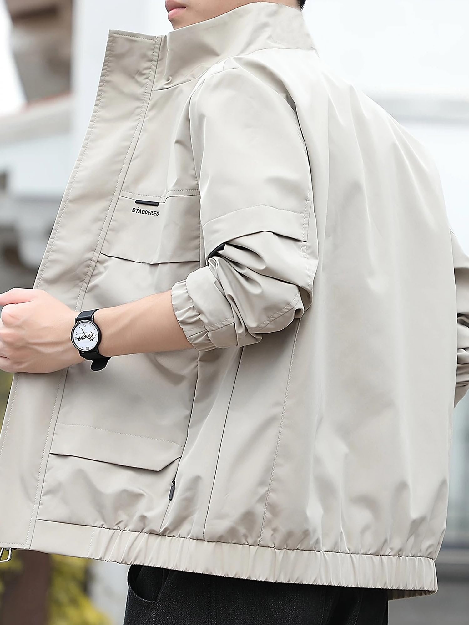 Lymio Jackets || Jacket for men || Lightweight Outwear Jacket (J-11-Grey-L) - Image 5