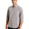 Symbol Premium Men's Stylish Checkered Buttondown Casual Shirt - Regular Fit | Plain | Full Sleeve | Cotton Semi Formal Wear (Available in Plus Size) (Brown_Small)