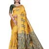 VIMASASHI Gold Yellow Green Rich Cotton Silk Jacquard Banarasi Kanjivaram Style Sarees For Women With Rich Pallu And Unstich Blouse